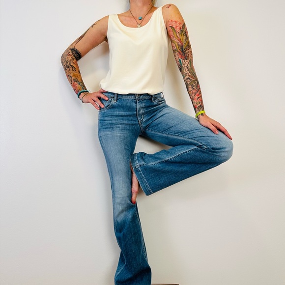 Citizens Of Humanity Denim - Citizens of humanity Hutton medium rise wide leg jeans denim